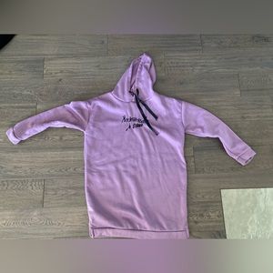 Lavender Light Purple Lilac Hoodie Tunic Sweater Sweatshirt Dress French Style